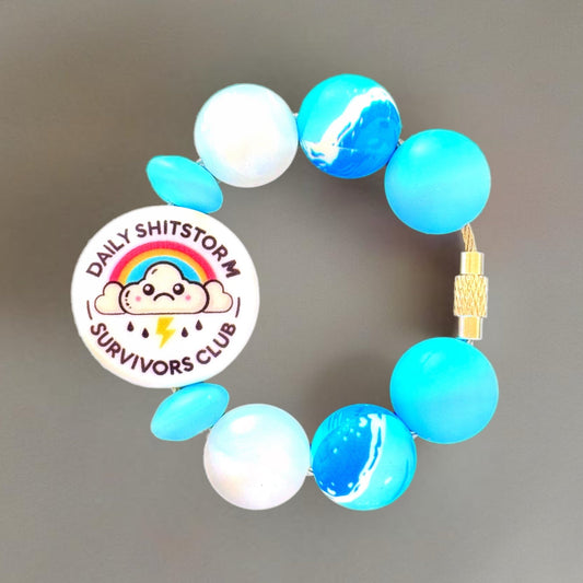 Daily Shitstorm Survivor Handle Bracelet - Tumbler Handle Charm - The Nifty Little Finds - Charm - The Nifty Little Finds