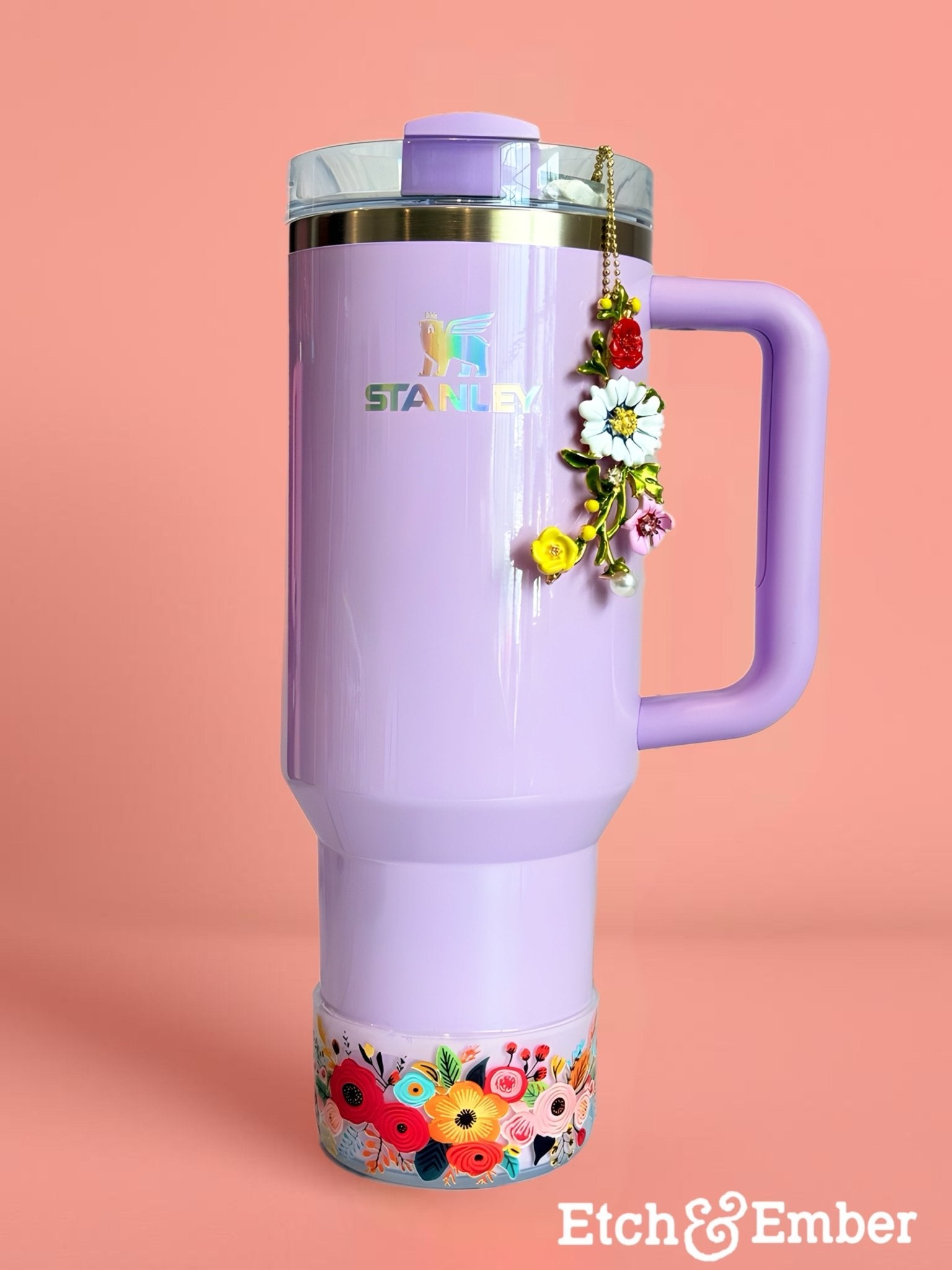 Luxe Floral Charm - Tumbler Handle Charm - The Nifty Little Finds - Charm - The Nifty Little Finds