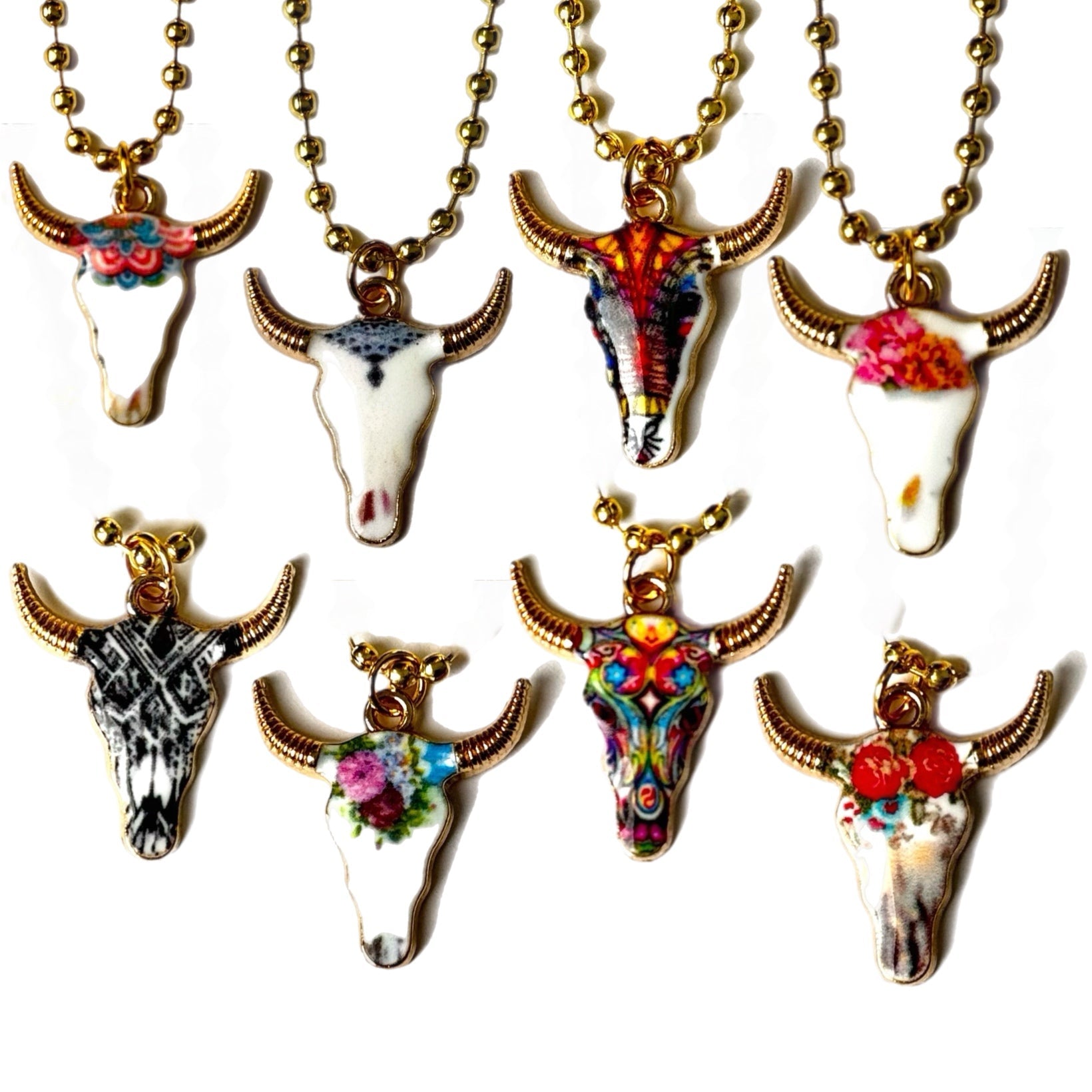 Cow Skull Charm - Tumbler Handle Charm - The Nifty Little Finds - Charm - The Nifty Little Finds