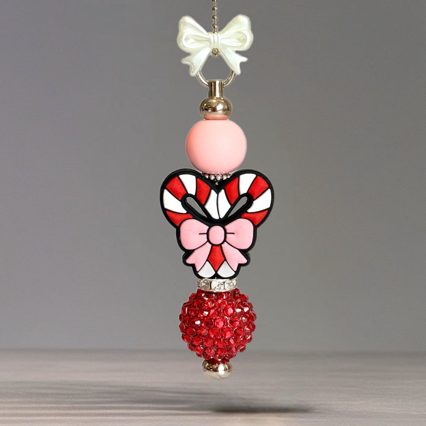 Candy Cane Love Bar Charm - Tumbler Handle Charm - The Nifty Little Finds - Charm - The Nifty Little Finds