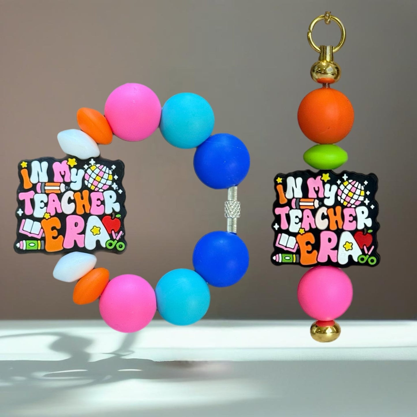 In My Teacher Era Handle Bracelet - Tumbler Handle Charm - The Nifty Little Finds - Charm - The Nifty Little Finds
