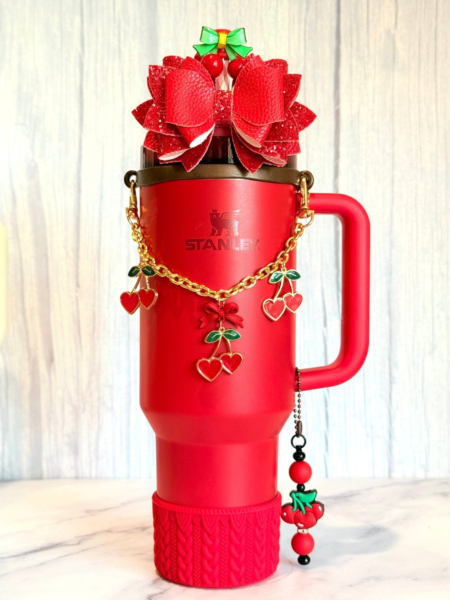 Cherry Love Deluxe Tumbler Charm Necklace - The Nifty Little Finds - Necklace - The Nifty Little Finds