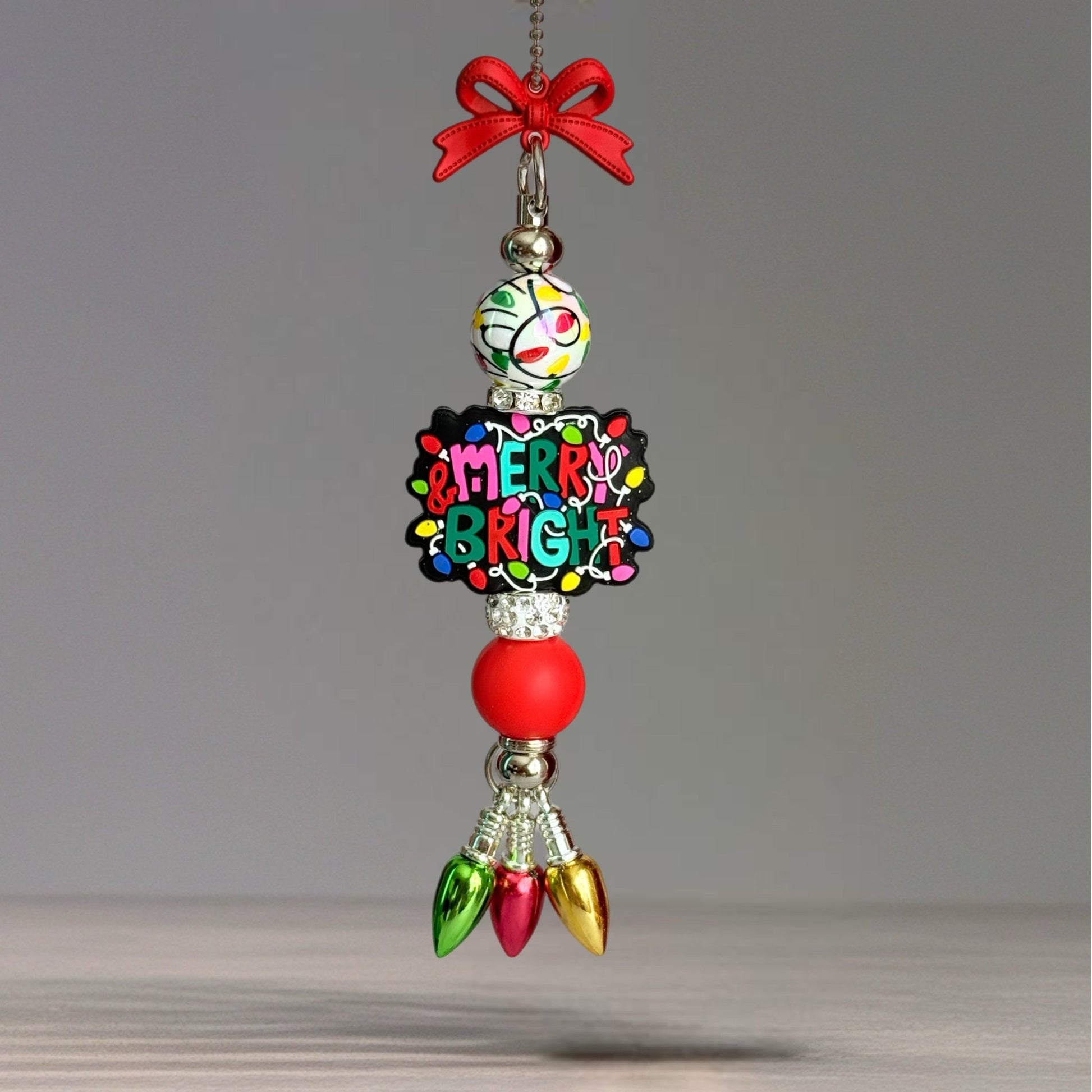 Merry & Bright Bar Charm - Tumbler Handle Charm - The Nifty Little Finds - Charm - The Nifty Little Finds