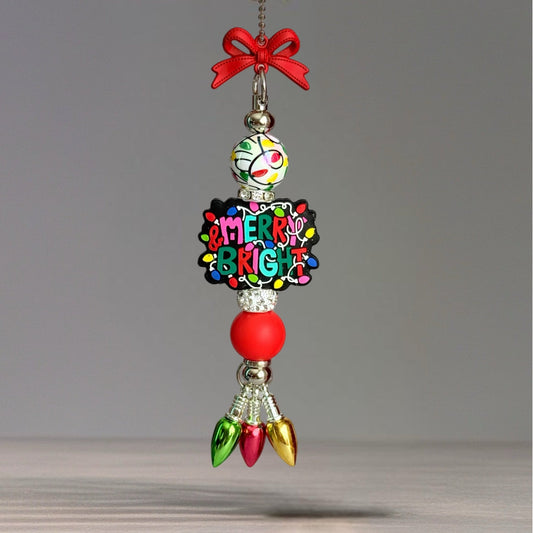 Merry & Bright Bar Charm - Tumbler Handle Charm - The Nifty Little Finds - Charm - The Nifty Little Finds