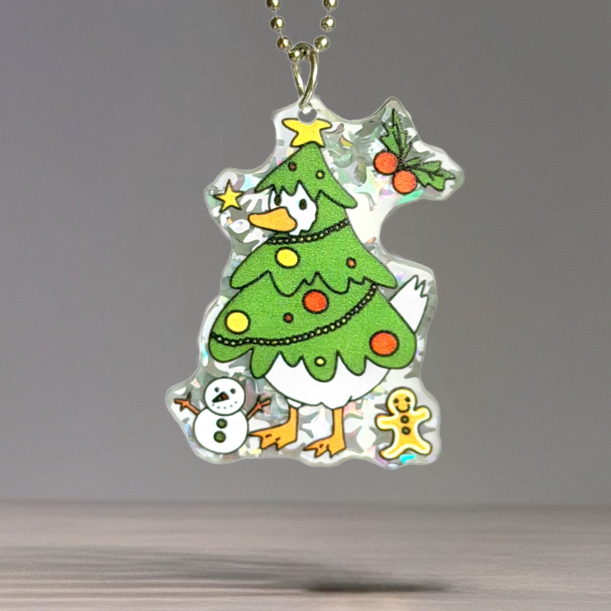 Jolly Christmas Goose Charm - Tumbler Handle Charm - The Nifty Little Finds - Charm - The Nifty Little Finds
