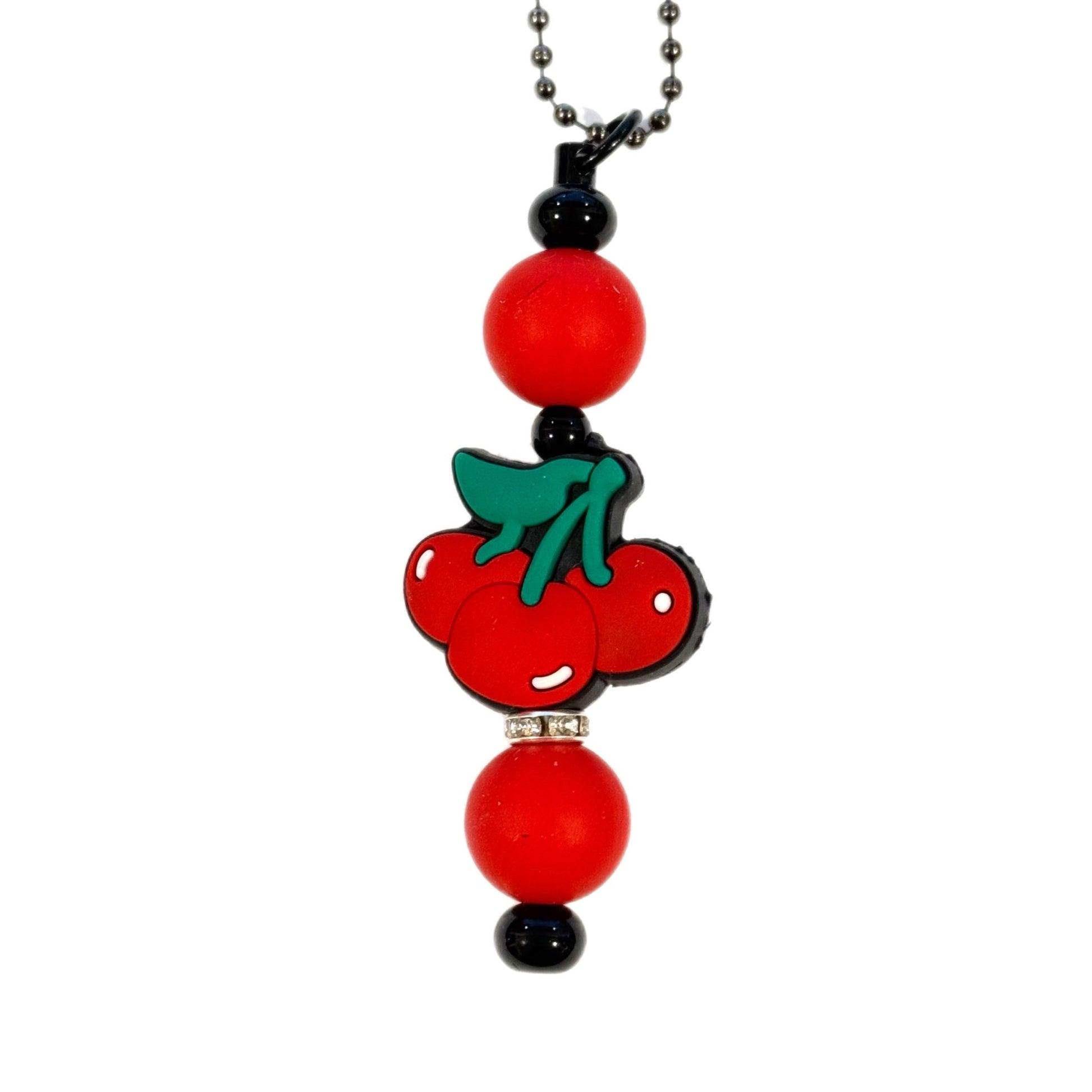 Cherry Love Bar Charm - Tumbler Handle Charm - The Nifty Little Finds - Charm - The Nifty Little Finds