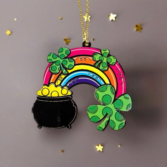 Lucky Rainbow Charm - Tumbler Handle Charm - The Nifty Little Finds - Charm - The Nifty Little Finds