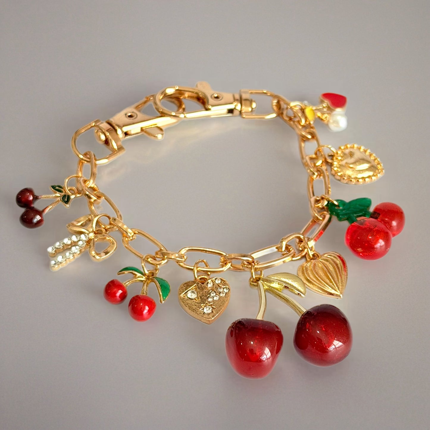 Red Velvet Cherry Deluxe Tumbler Charm Necklace - The Nifty Little Finds - Necklace - The Nifty Little Finds