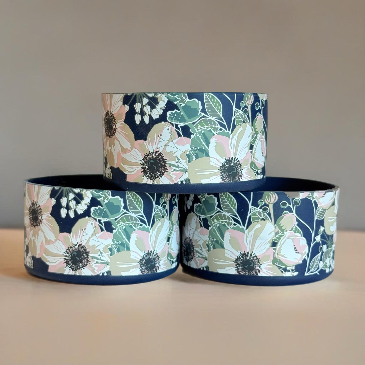 NAVY PINK POPPIES Boot - The Nifty Little Finds - Boot - The Nifty Little Finds