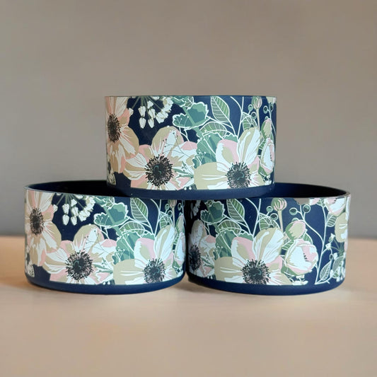 NAVY PINK POPPIES Boot - The Nifty Little Finds - Boot - The Nifty Little Finds