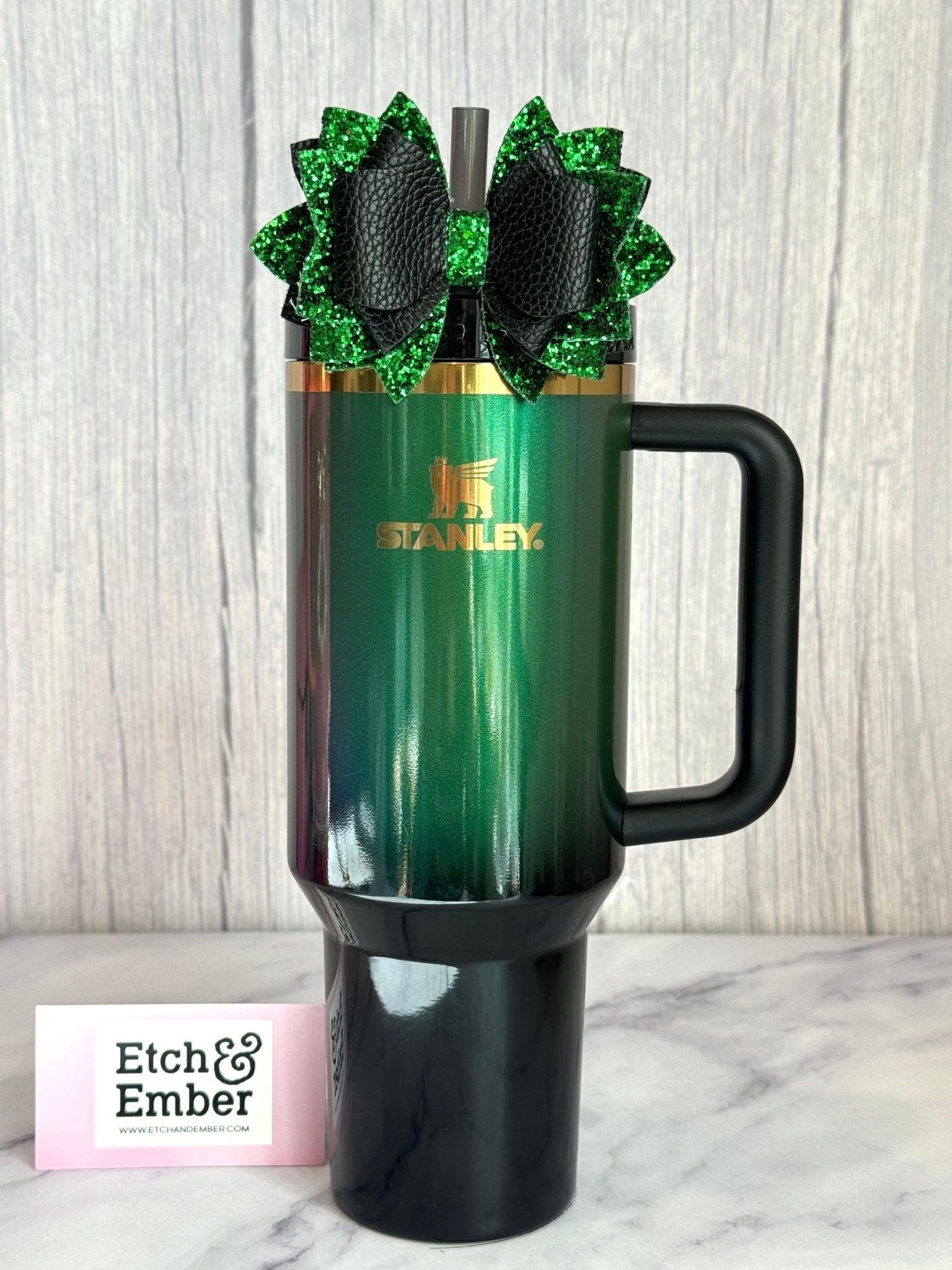 Wicked Black & Green Tumbler Bow - The Nifty Little Finds - Bow - The Nifty Little Finds