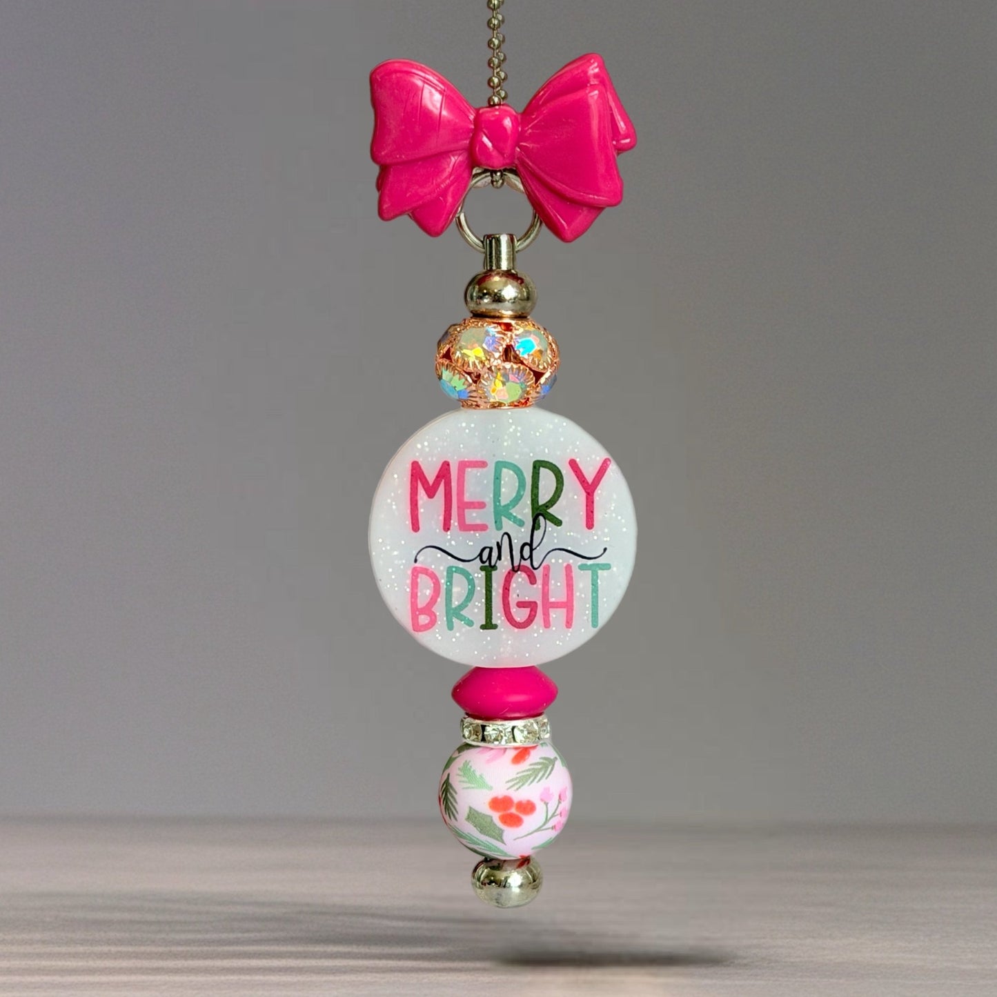 Merry & Bright Light Up Bar Charm - Tumbler Handle Charm - The Nifty Little Finds - Charm - The Nifty Little Finds