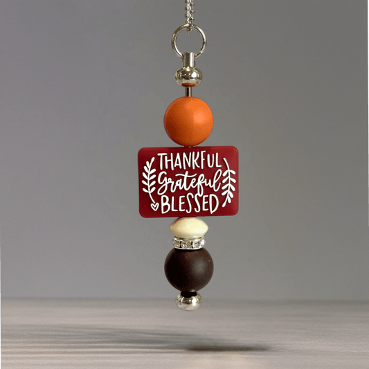 Thankful, Grateful, Blessed Bar Charm - Tumbler Handle Charm - The Nifty Little Finds - Charm - The Nifty Little Finds