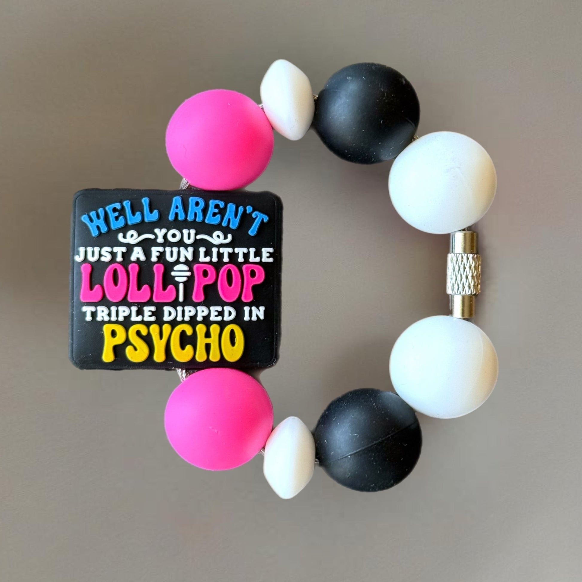 Psycho Lollipop Handle Bracelet - Tumbler Handle Charm - The Nifty Little Finds - Charm - The Nifty Little Finds