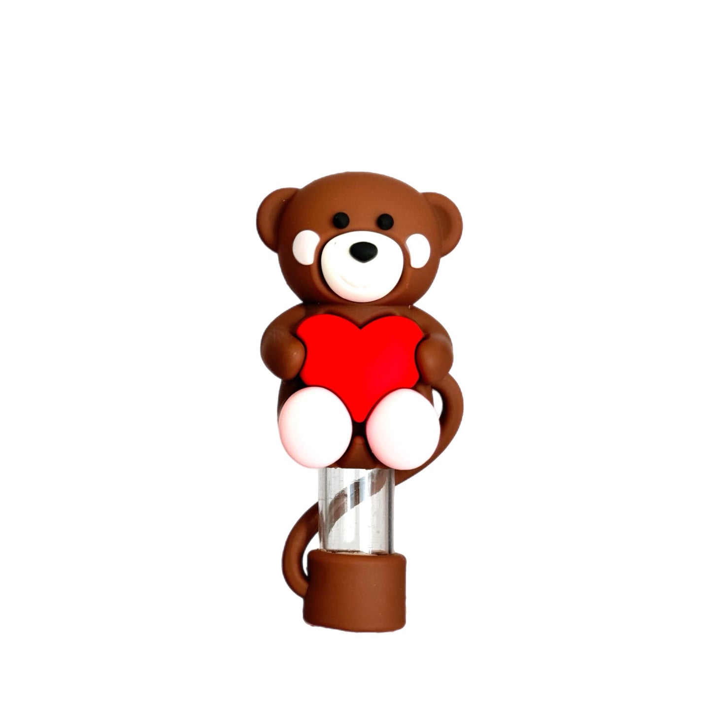 Love You Bear Straw Toppers - The Nifty Little Finds - Deluxe Straw Topper - The Nifty Little Finds