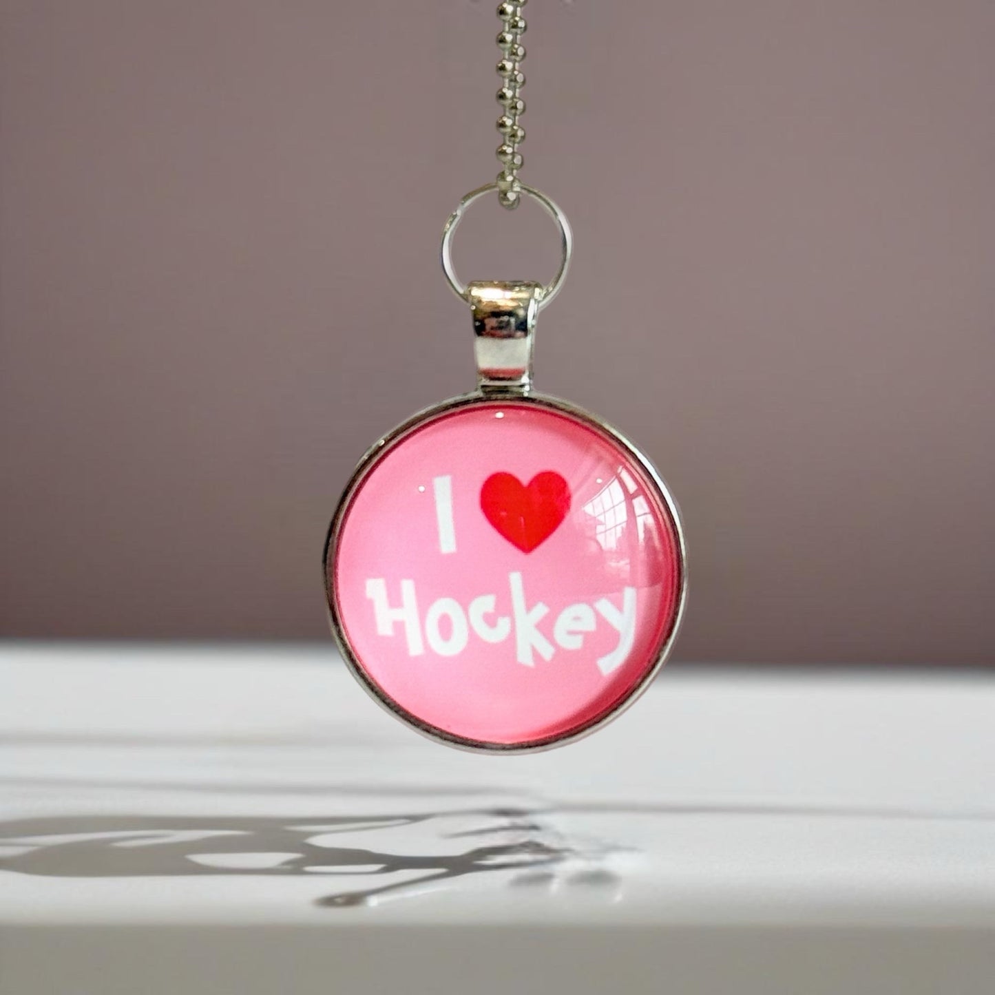 I Love Hockey Charm - Tumbler Handle Charm - The Nifty Little Finds - Charm - The Nifty Little Finds