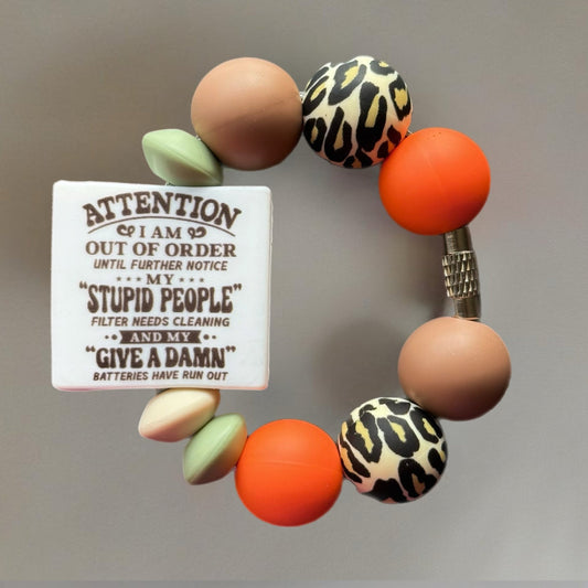 ‘Stupid People’ Handle Bracelet - Tumbler Handle Charm - The Nifty Little Finds - Charm - The Nifty Little Finds