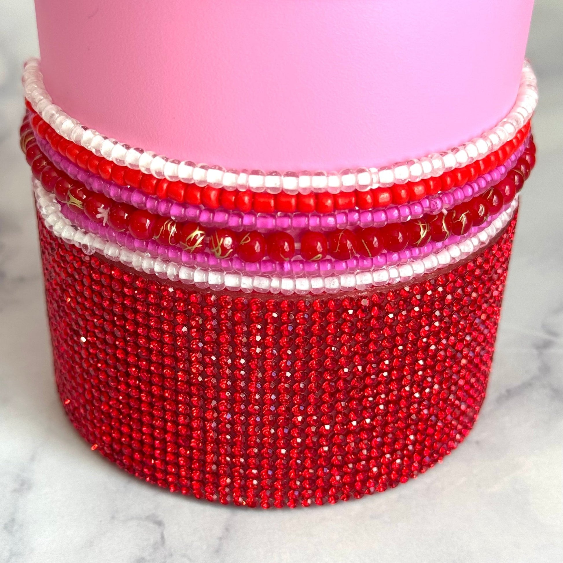 Pink & Red Tumbler Bracelet Stack -fits 30-40oz - The Nifty Little Finds - Bracelet - The Nifty Little Finds