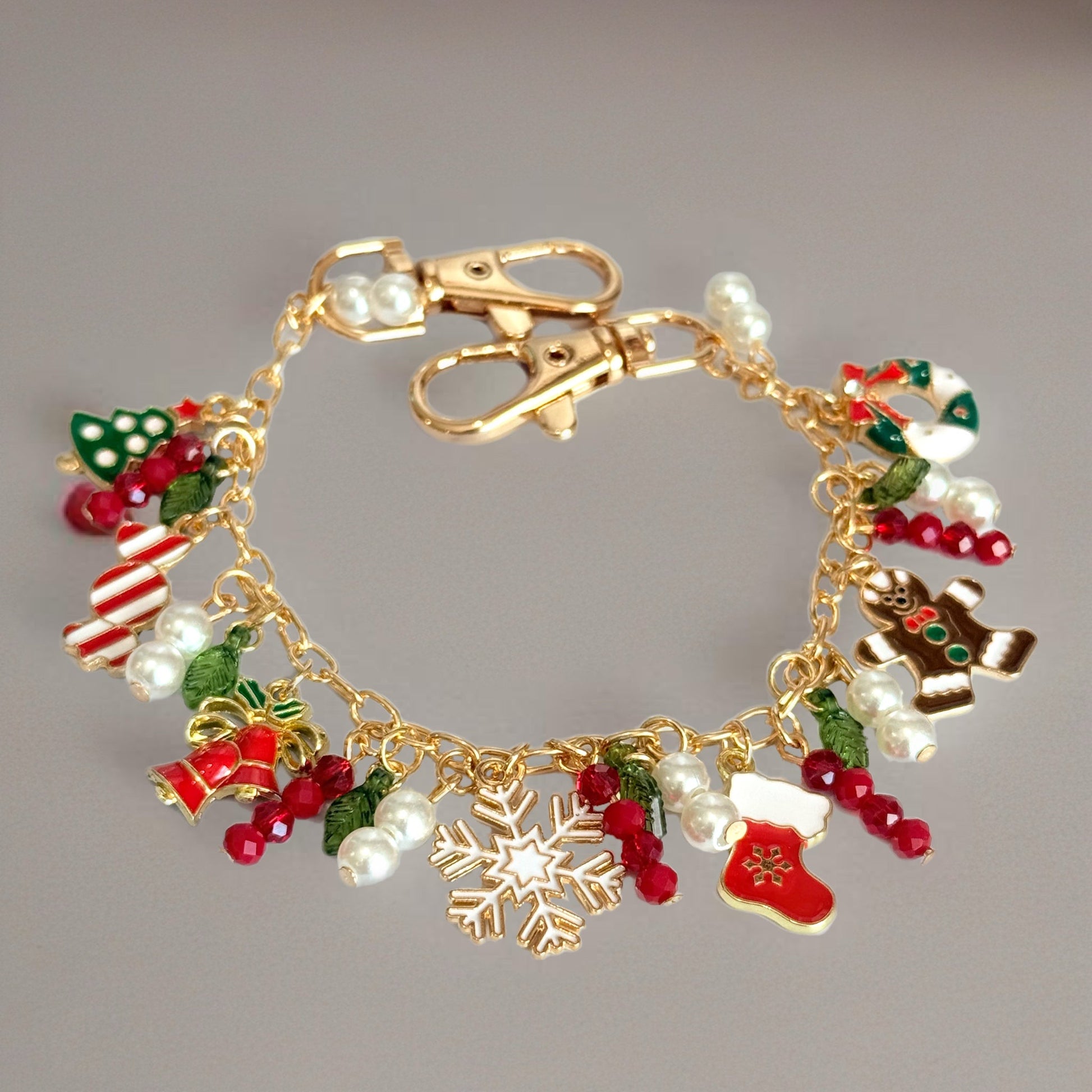 Holly Jolly Deluxe Tumbler Charm Necklace - The Nifty Little Finds - Necklace - The Nifty Little Finds