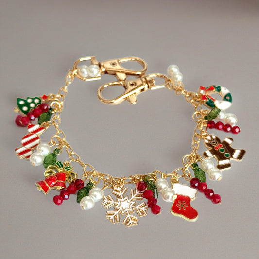 Holly Jolly Deluxe Tumbler Charm Necklace - The Nifty Little Finds - Necklace - The Nifty Little Finds