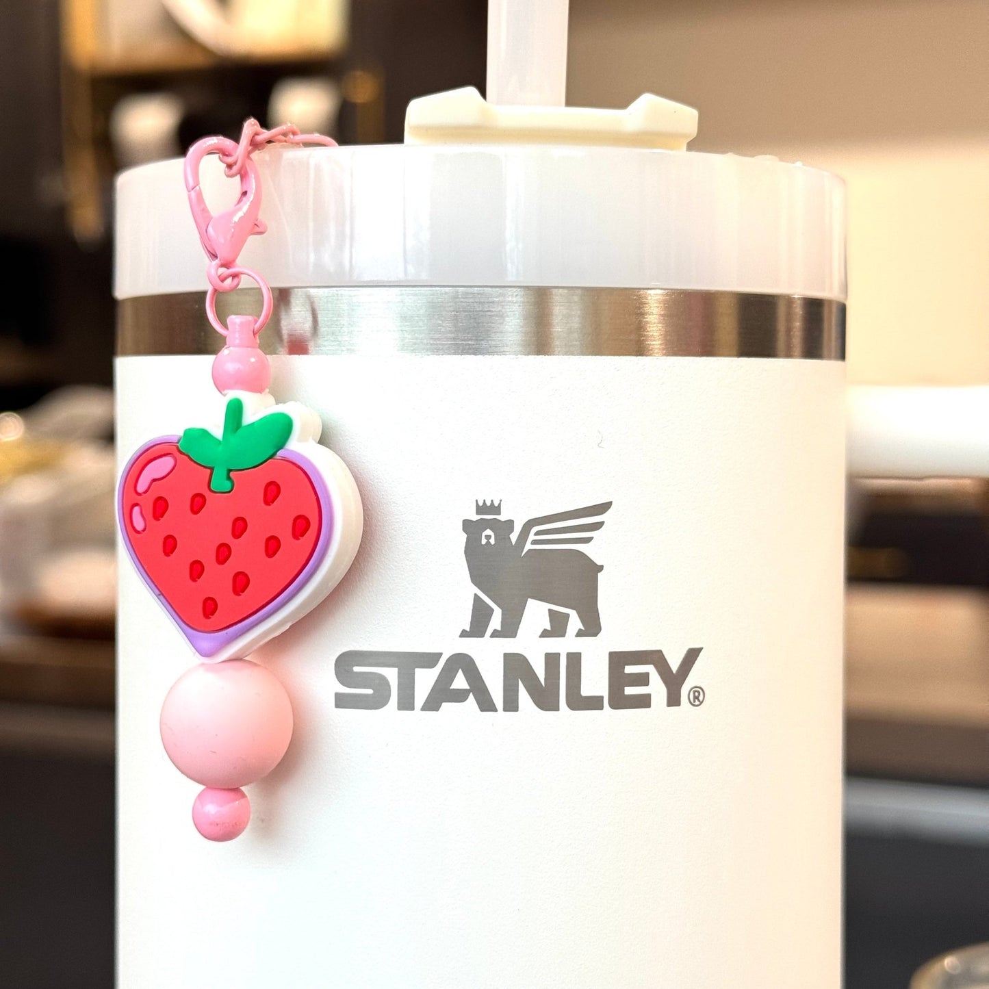 Strawberry Bar Charm - Tumbler Handle Charm - The Nifty Little Finds - Charm - The Nifty Little Finds