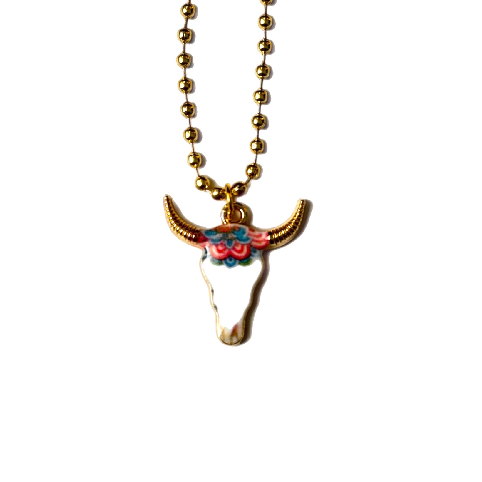 Cow Skull Charm - Tumbler Handle Charm - The Nifty Little Finds - Charm - The Nifty Little Finds