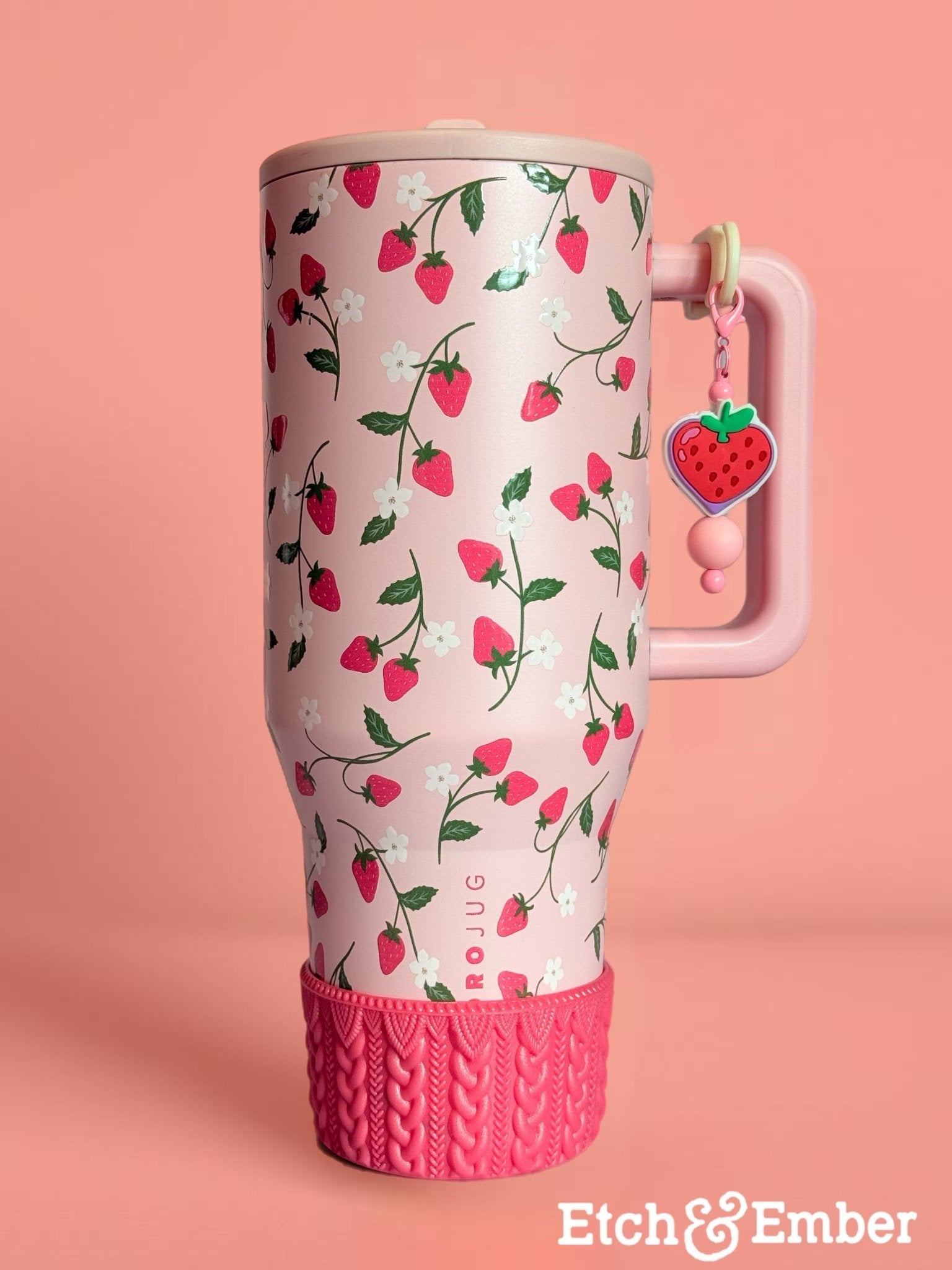 Strawberry Bar Charm - Tumbler Handle Charm - The Nifty Little Finds - Charm - The Nifty Little Finds