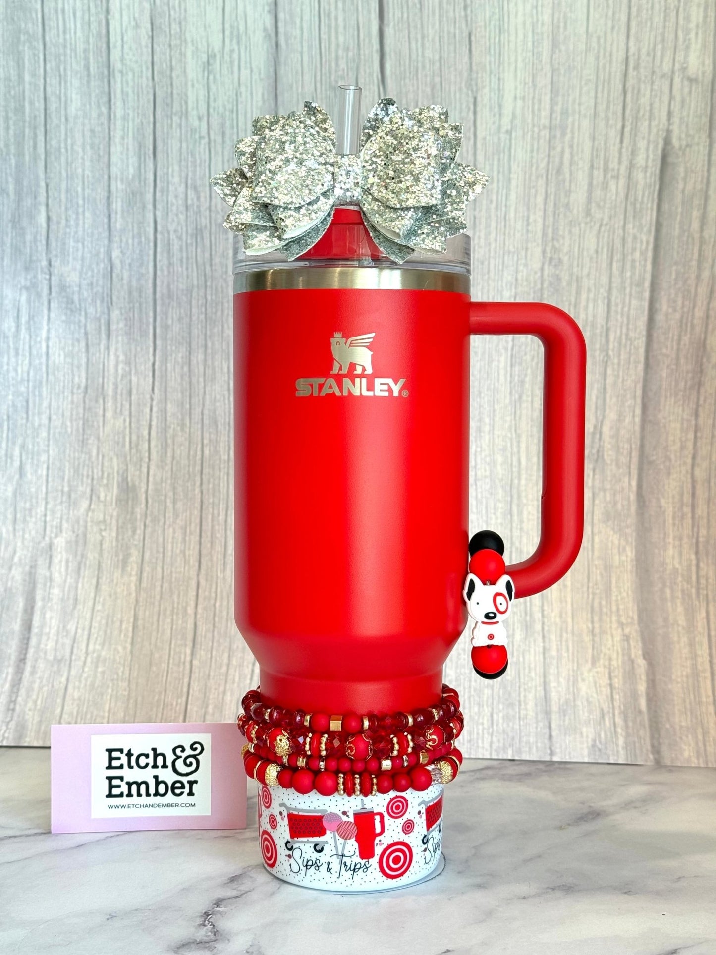 Cute Pup Sips ‘n Trips Handle Bracelet - Tumbler Handle Charm - The Nifty Little Finds - Charm - The Nifty Little Finds