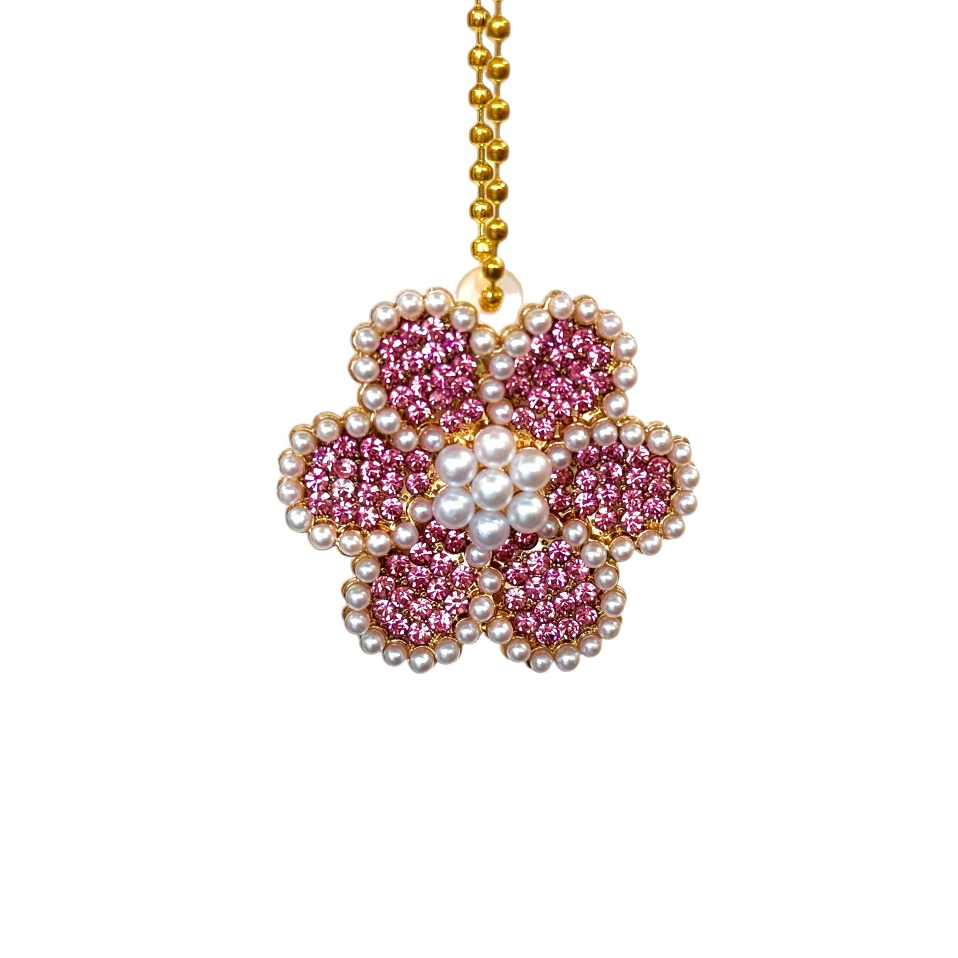 Pink Bling Daisy Charm - Tumbler Handle Charm - The Nifty Little Finds - Charm - The Nifty Little Finds