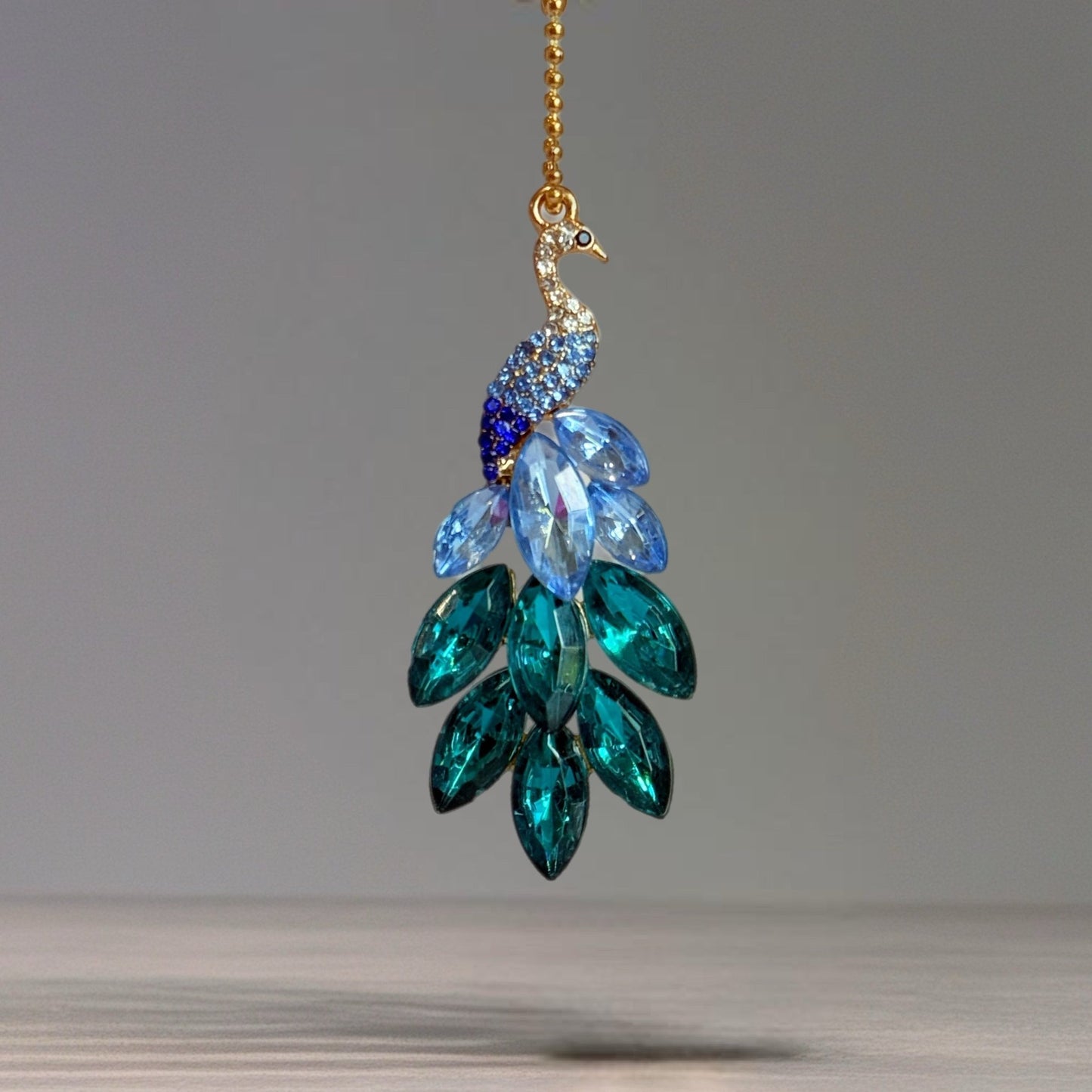 Bling Peacock Charm - Tumbler Handle Charm - The Nifty Little Finds - Charm - The Nifty Little Finds