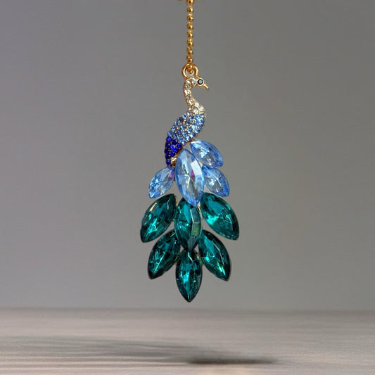 Bling Peacock Charm - Tumbler Handle Charm - The Nifty Little Finds - Charm - The Nifty Little Finds