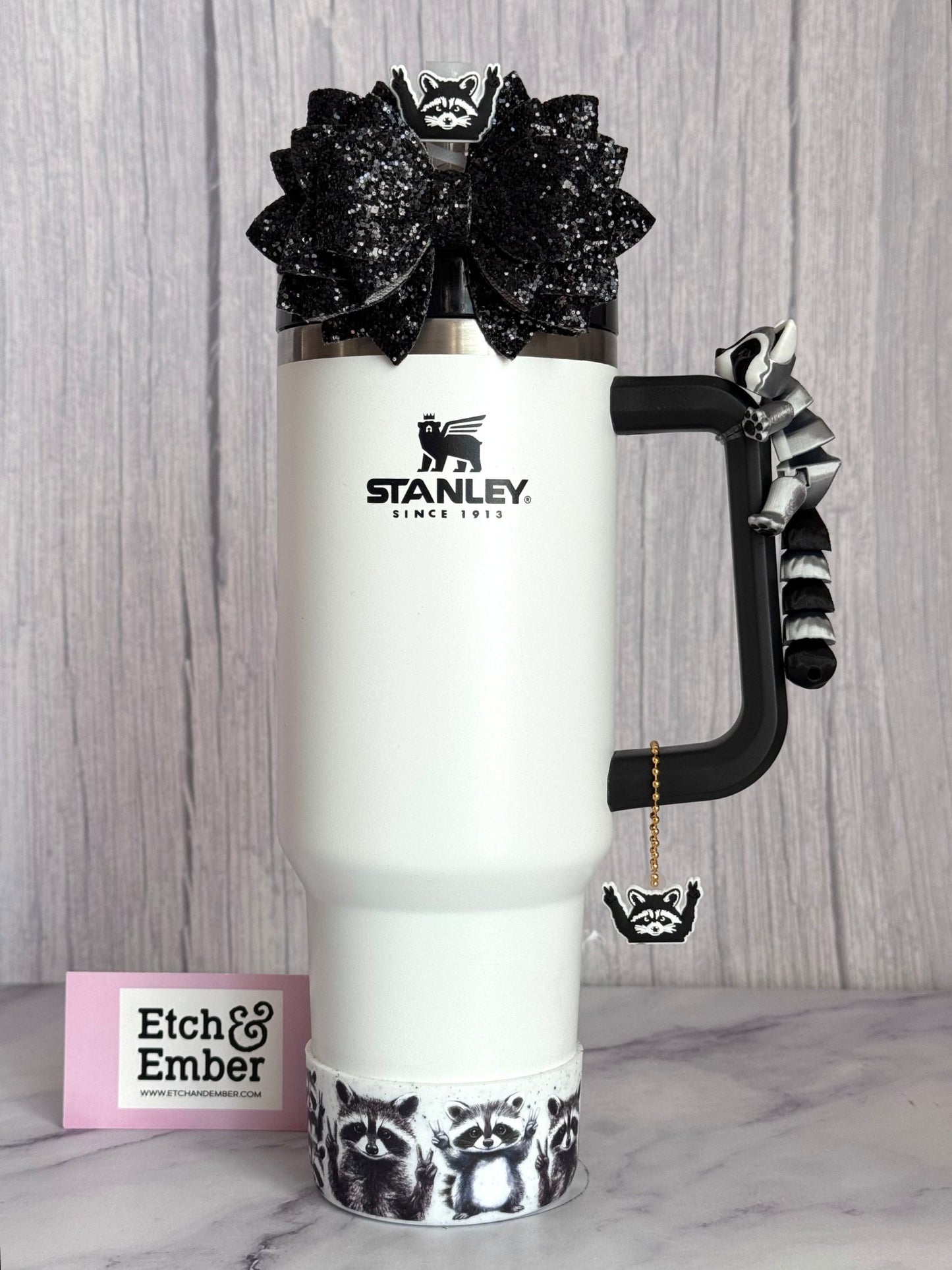 Trash Panda Raccoon Straw Topper - The Nifty Little Finds - The Nifty Little Finds