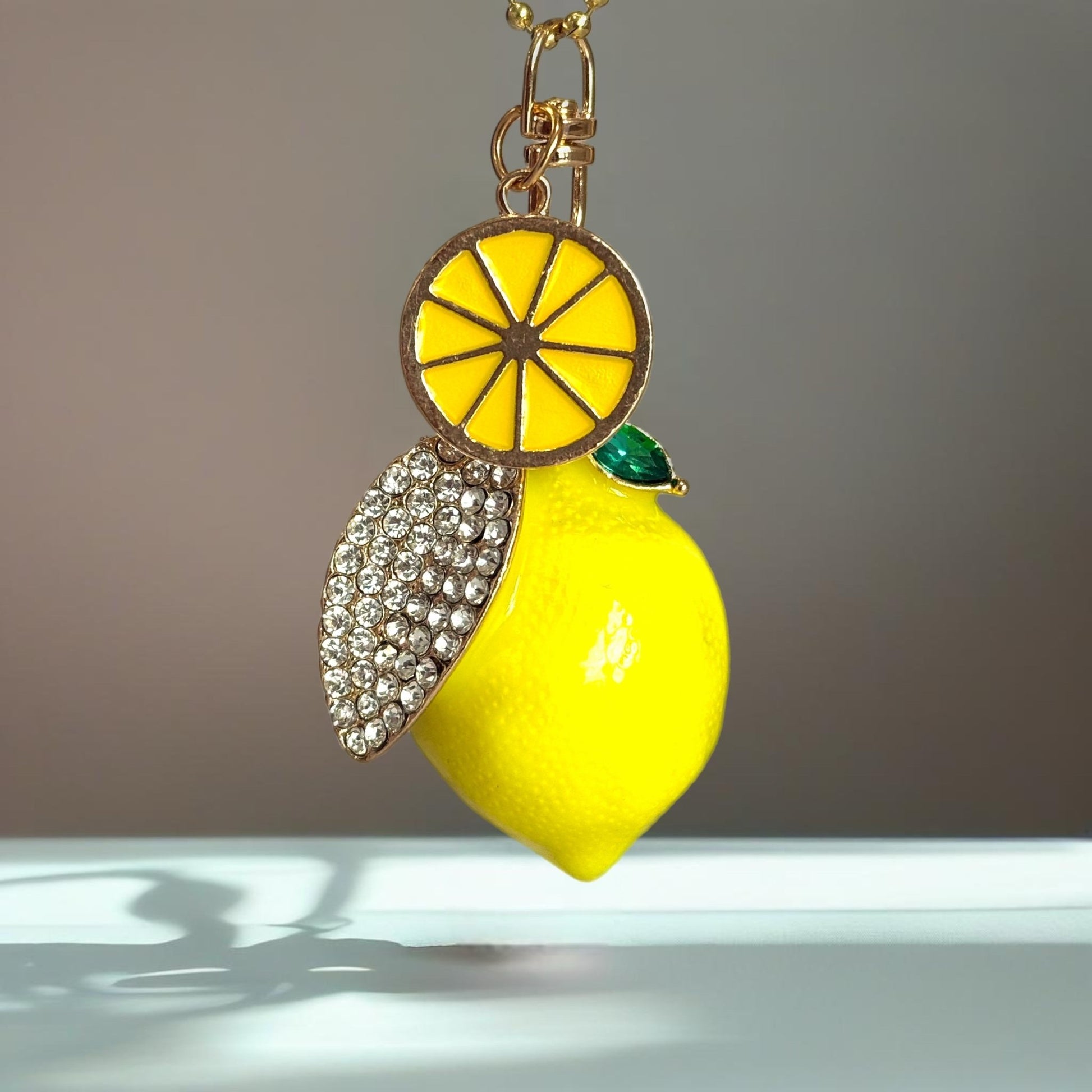 Large Deluxe Metal Lemon Charm - Tumbler Handle Charm - The Nifty Little Finds - Charm - The Nifty Little Finds