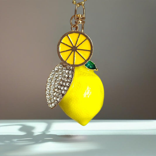 Large Deluxe Metal Lemon Charm - Tumbler Handle Charm - The Nifty Little Finds - Charm - The Nifty Little Finds