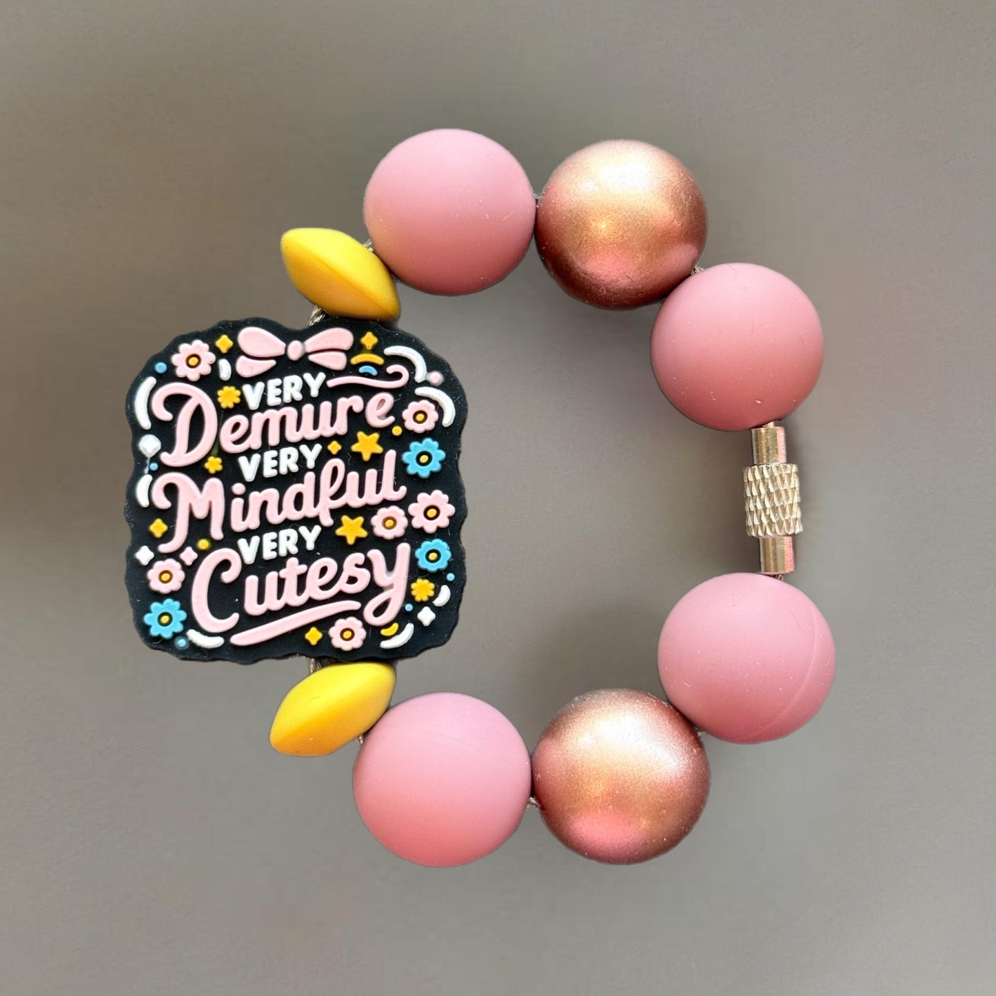 Very Demure Wildflower Handle Bracelet - Tumbler Handle Charm - The Nifty Little Finds - Charm - The Nifty Little Finds
