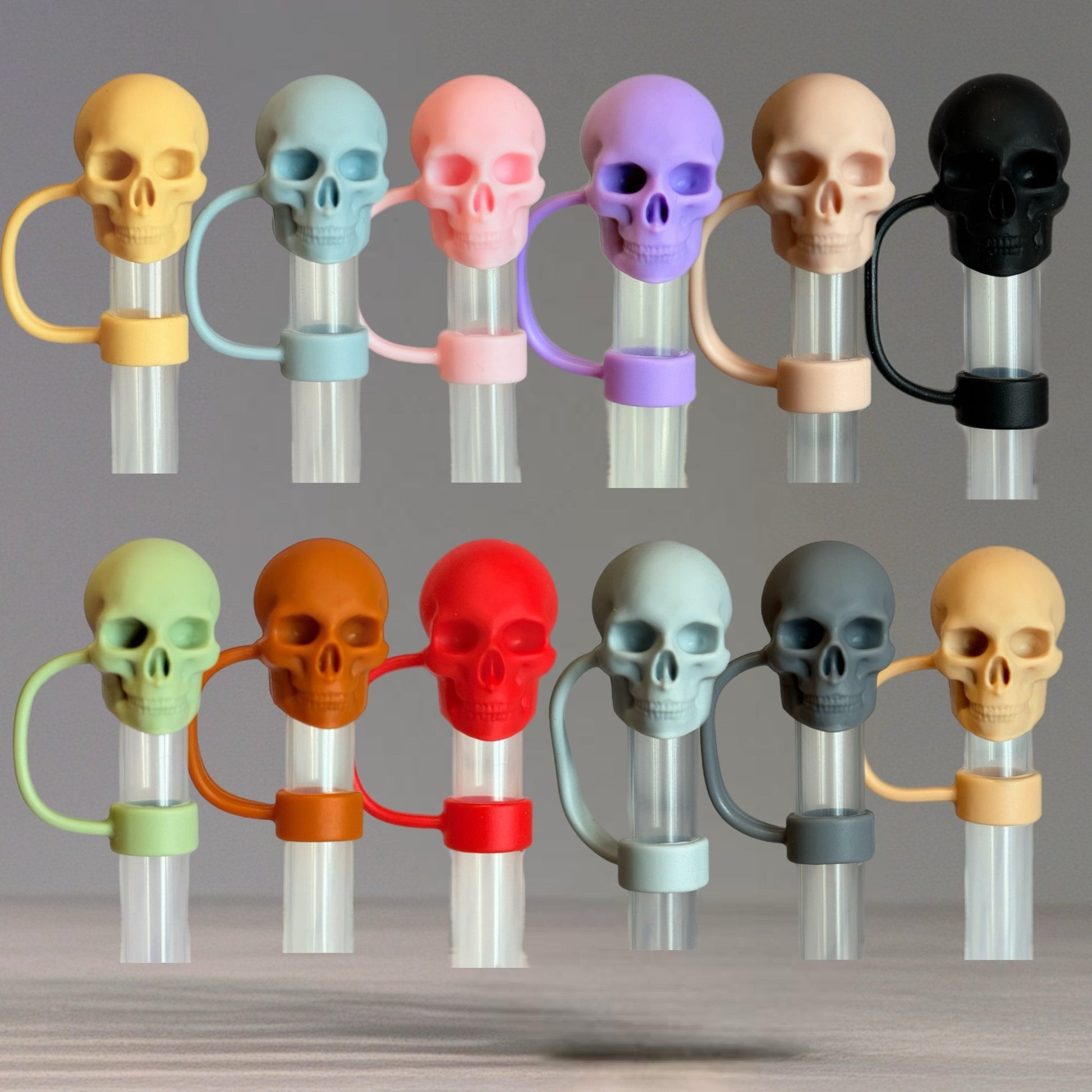 Skull Straw Toppers - The Nifty Little Finds - Deluxe Straw Topper - The Nifty Little Finds