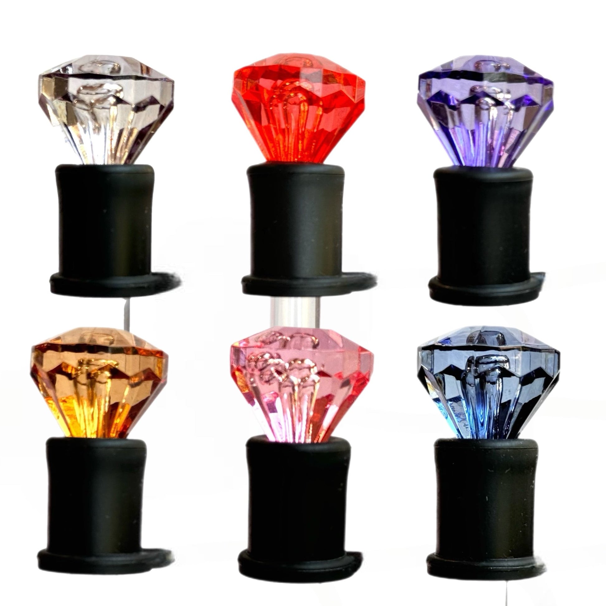 DIAMOND Straw Topper Black Base - The Nifty Little Finds - Deluxe Straw Topper - The Nifty Little Finds