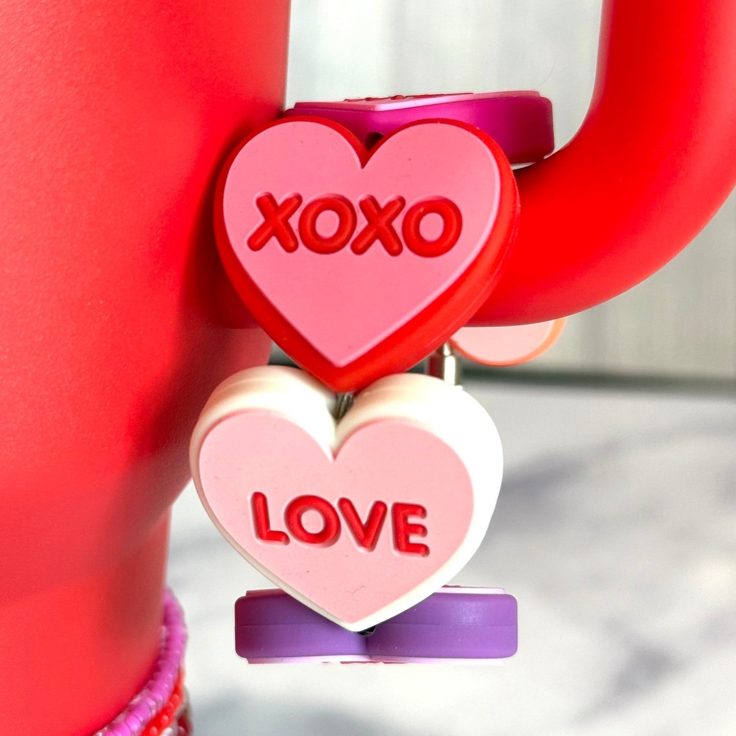Conversation Heart Tumbler Bracelet - Tumbler Handle Charm - The Nifty Little Finds - Charm - The Nifty Little Finds