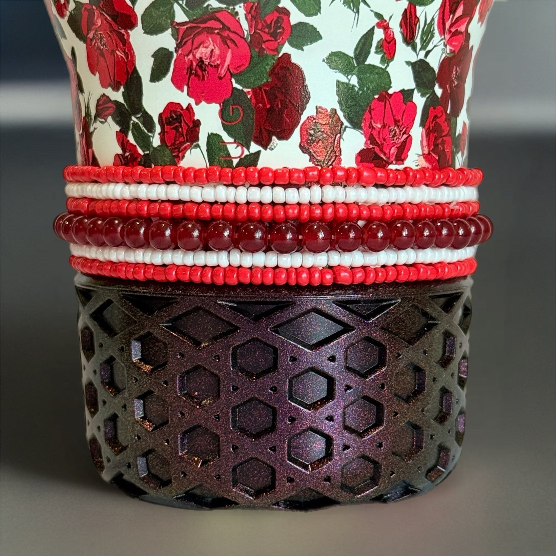 Red & White Tumbler Bracelet Stack - The Nifty Little Finds - Bracelet - The Nifty Little Finds