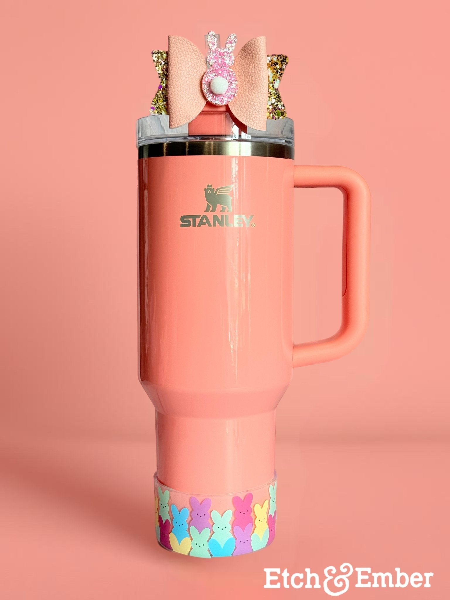 Peachy Pink Peeps Tumbler Bow - The Nifty Little Finds - Bow - The Nifty Little Finds