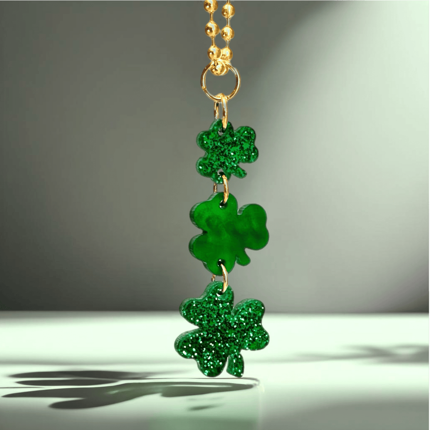 Lucky Clovers Charm - Tumbler Handle Charm - The Nifty Little Finds - Charm - The Nifty Little Finds