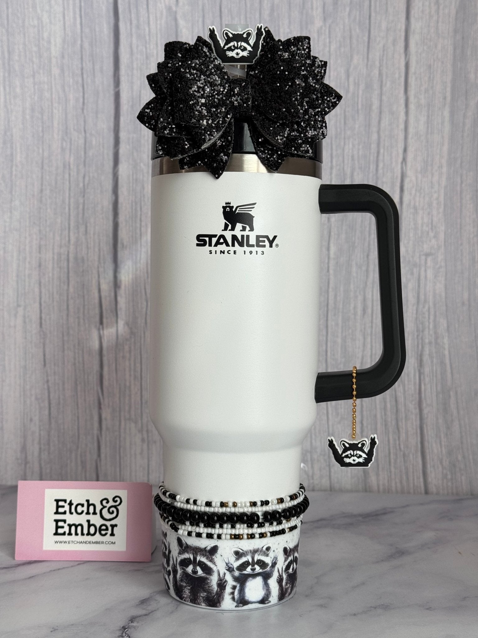 Black & White Tumbler Bracelet Stack -fits 30-40oz - The Nifty Little Finds - Bracelet - The Nifty Little Finds