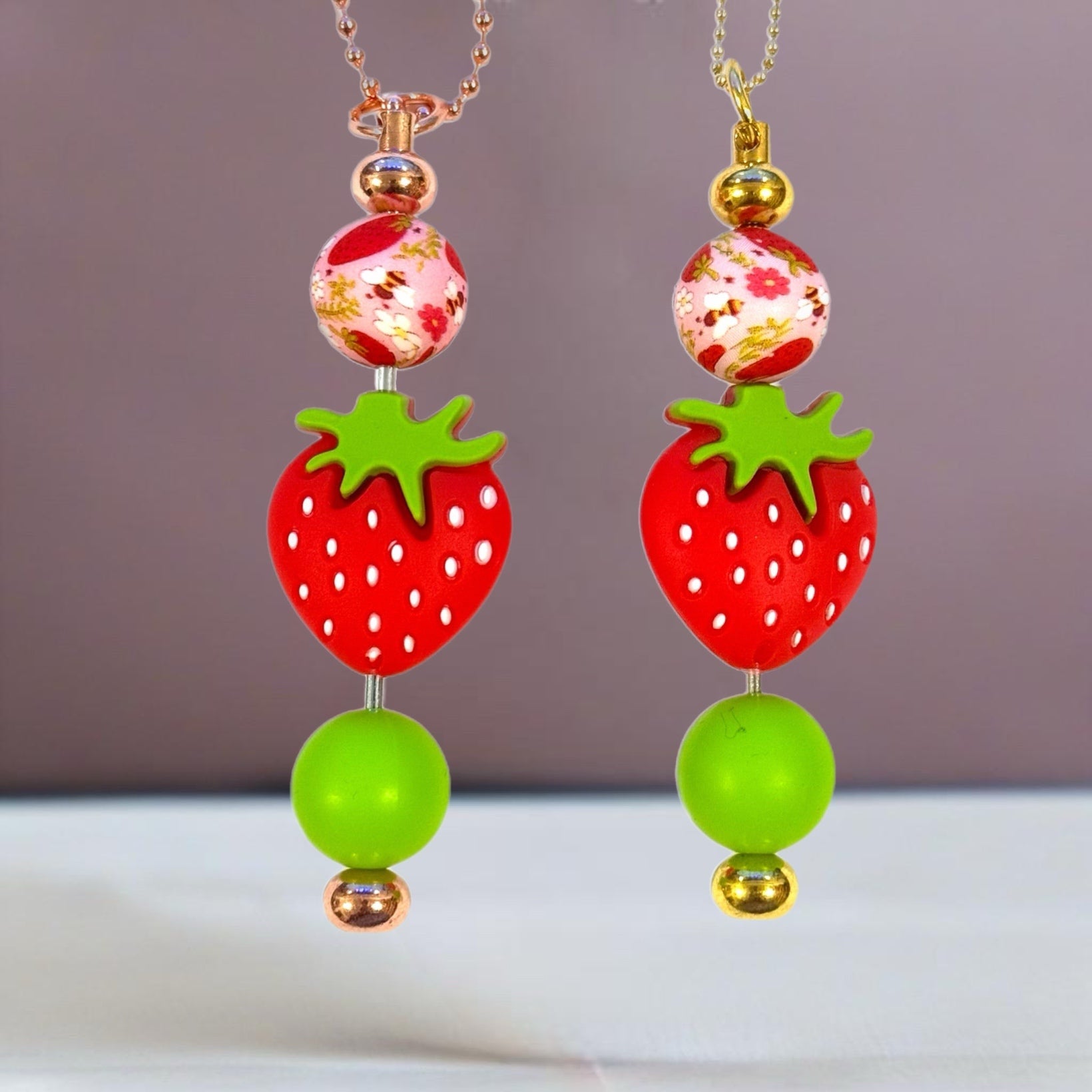 Strawberry Bar Charm - Tumbler Handle Charm - The Nifty Little Finds - Charm - The Nifty Little Finds