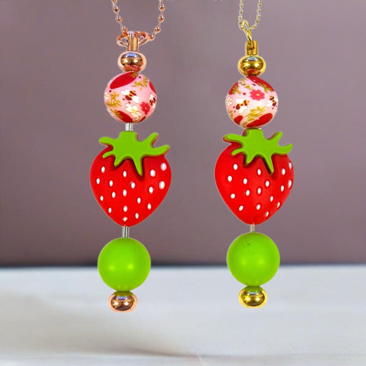 Strawberry Bar Charm - Tumbler Handle Charm - The Nifty Little Finds - Charm - The Nifty Little Finds