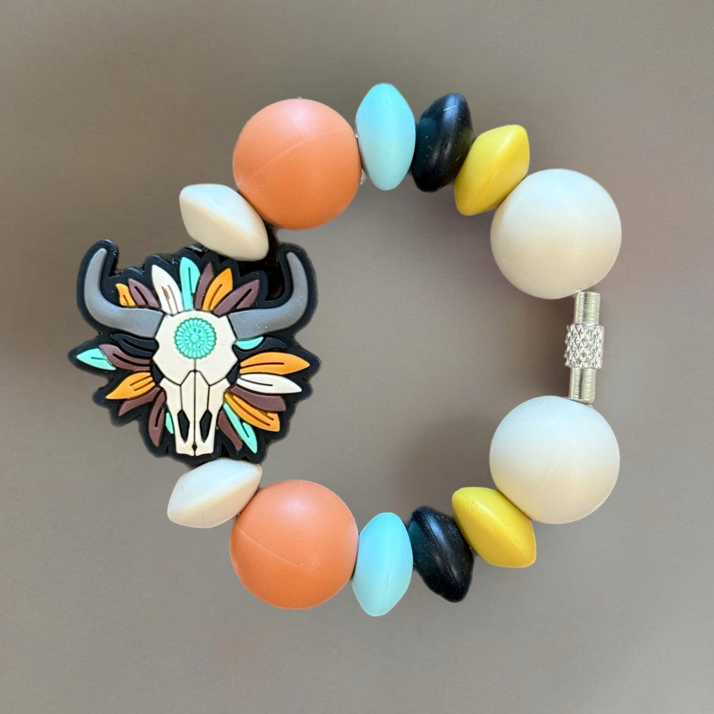 Feathered Skull Handle Bracelet - Tumbler Handle Charm - The Nifty Little Finds - Charm - The Nifty Little Finds
