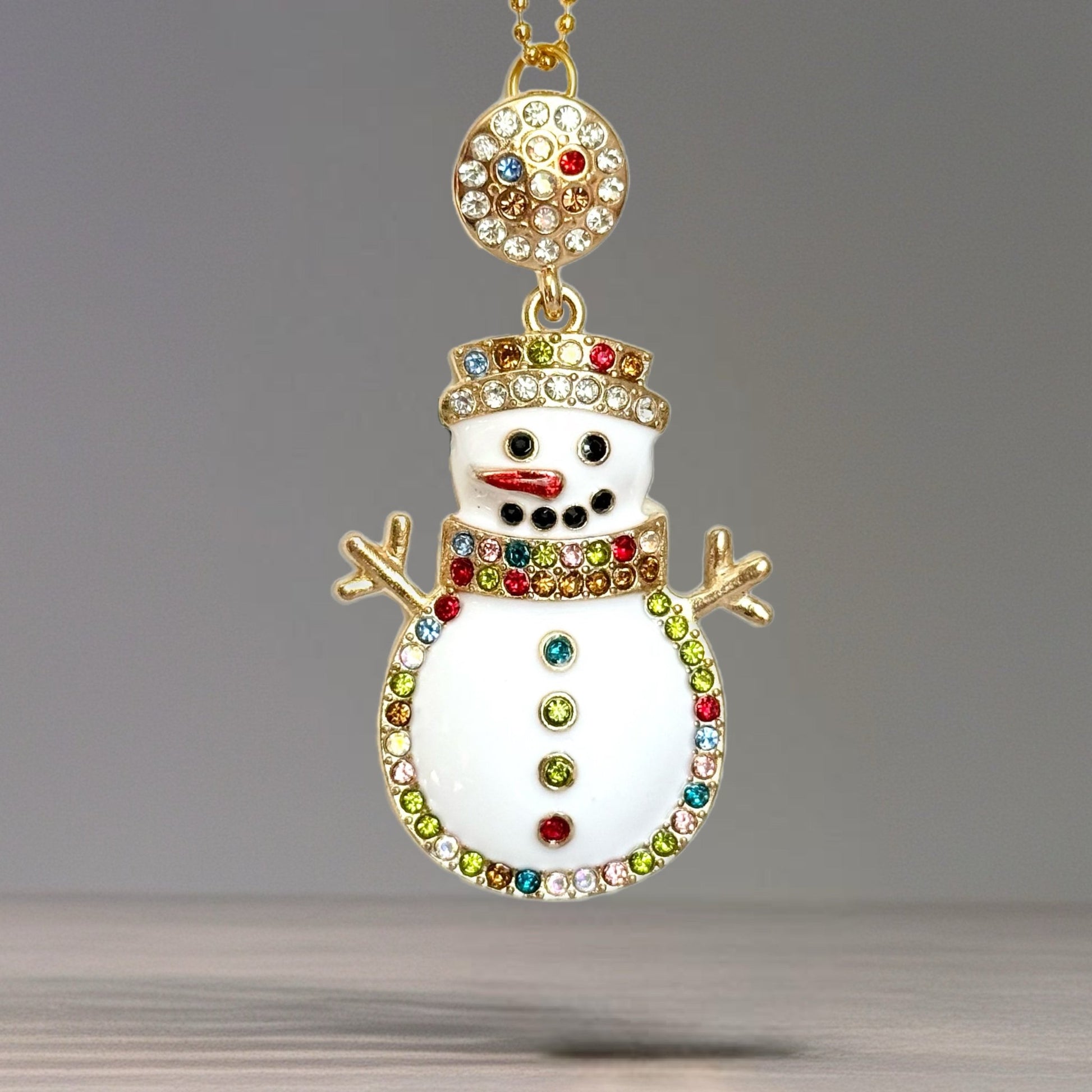 Bling Snowman Charm- Tumbler Handle Charm - The Nifty Little Finds - Charm - The Nifty Little Finds