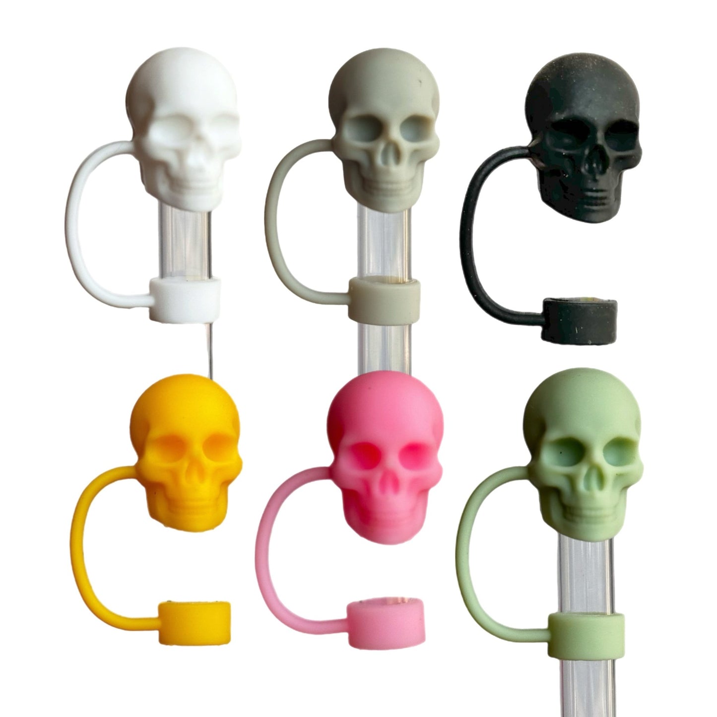 Skull Straw Toppers - The Nifty Little Finds - Deluxe Straw Topper - The Nifty Little Finds