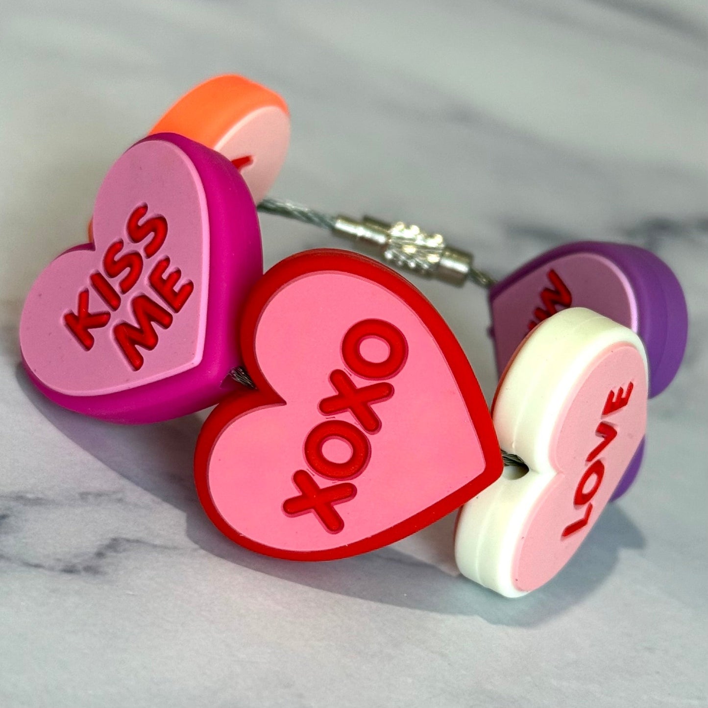 Conversation Heart Tumbler Bracelet - Tumbler Handle Charm - The Nifty Little Finds - Charm - The Nifty Little Finds