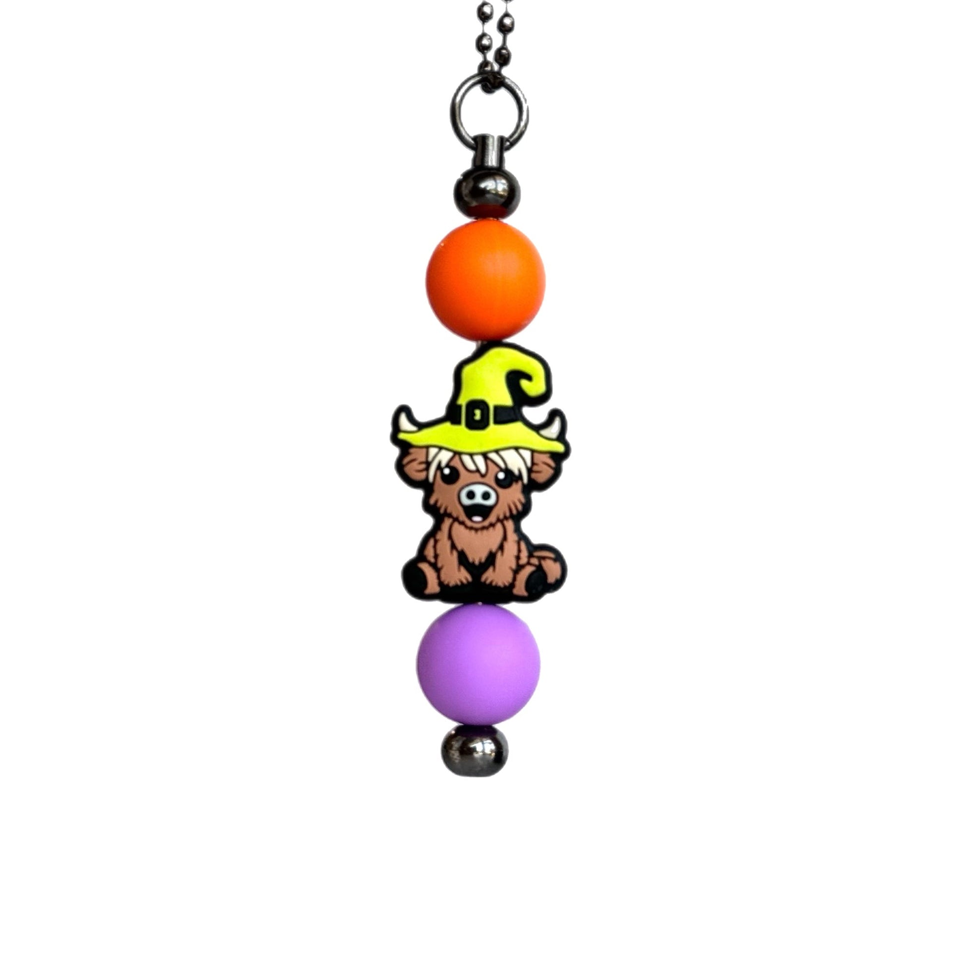 Halloween Highland Cow- Tumbler Handle Charm - The Nifty Little Finds - Charm - The Nifty Little Finds