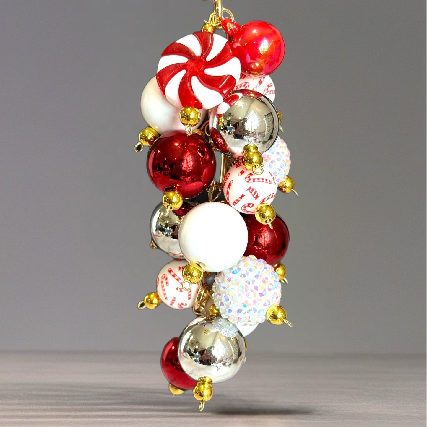 Peppermint Bauble Charm - Tumbler Handle Charm - The Nifty Little Finds - Bauble - The Nifty Little Finds